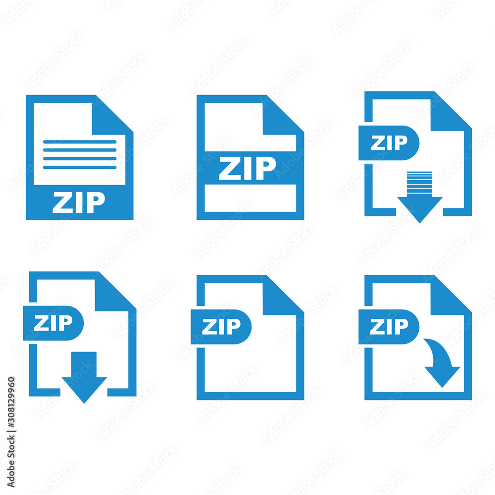ZIP file format icon vector design symbol ZIP file format icon vector design symbol