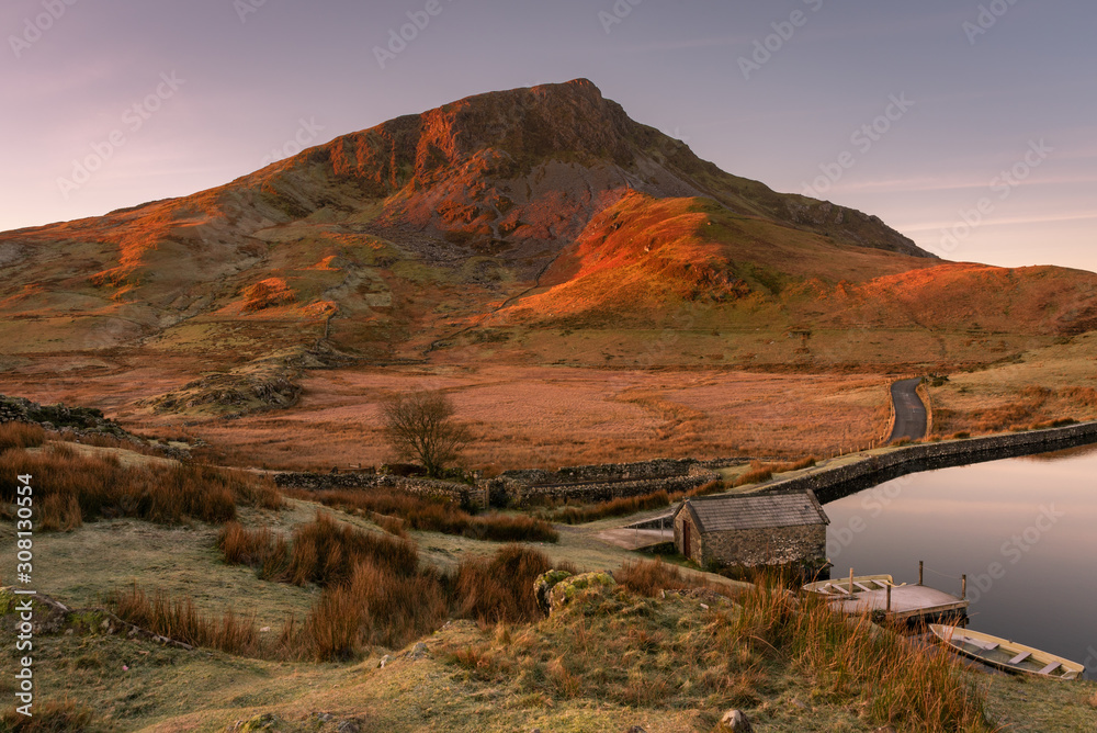 Panoramic views of Y Garn in the Snowdonia National Park, Wales.