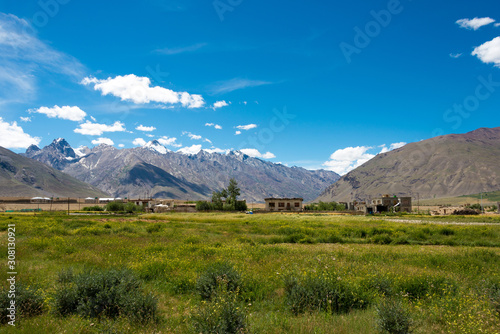 Zanskar, India - Aug 15 2019 - Beautiful scenic view from Between Karsha and Padum in Zanskar, Ladakh, Jammu and Kashmir, India. © beibaoke