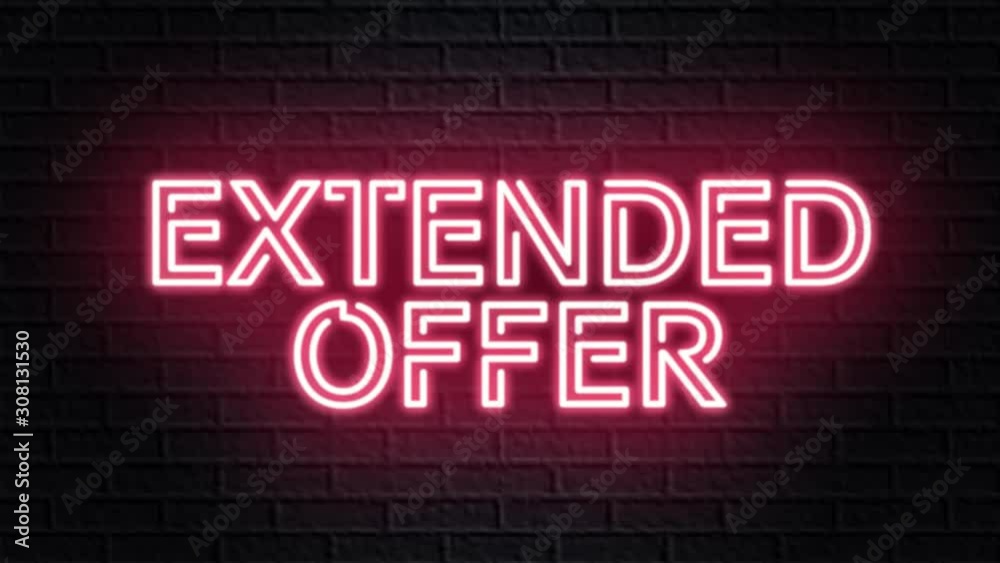 red neon video animation extended offer red neon video animation extended offer
