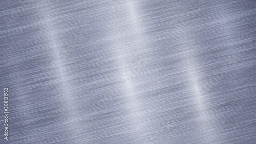 Abstract metal background with glares in blue and gray colors