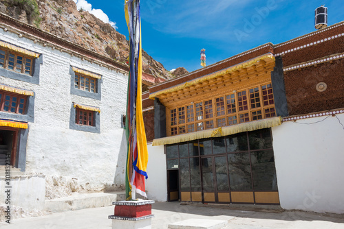Zanskar, India - Aug 15 2019 - Kursha Monastery (Karsha Gompa) in Zanskar, Ladakh, Jammu and Kashmir, India. photo