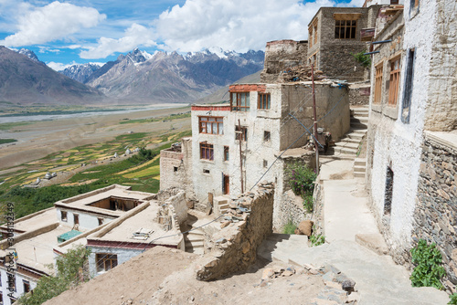 Zanskar, India - Aug 15 2019 - Kursha Monastery (Karsha Gompa) in Zanskar, Ladakh, Jammu and Kashmir, India. photo