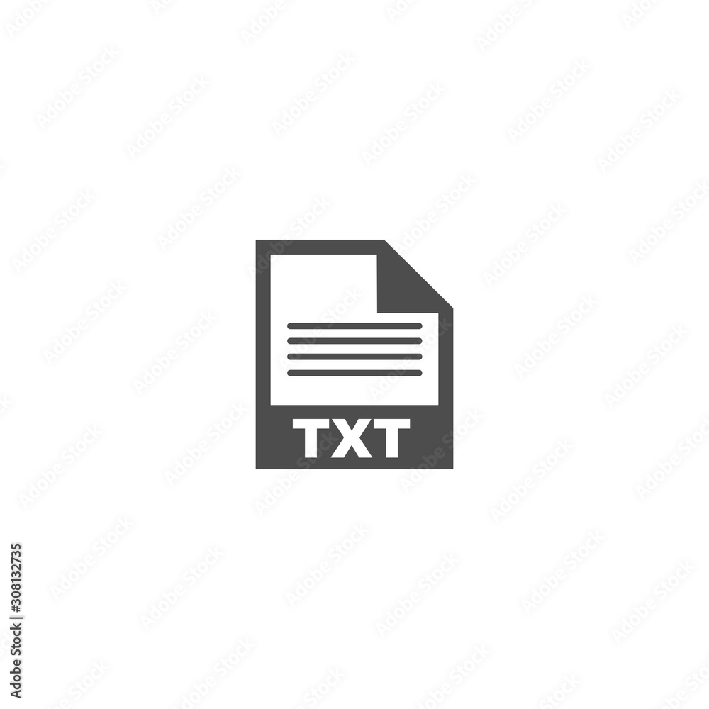 TXT file format icon vector design symbol TXT file format icon vector design symbol