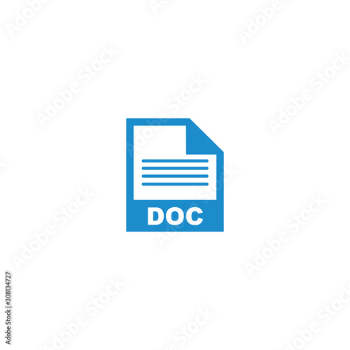 DOC file format icon vector design symbol