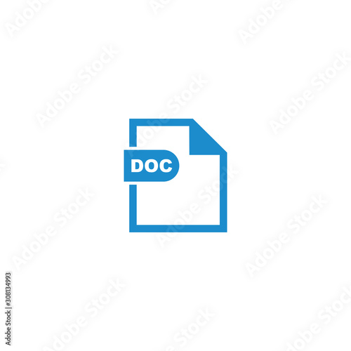 DOC file format icon vector design symbol