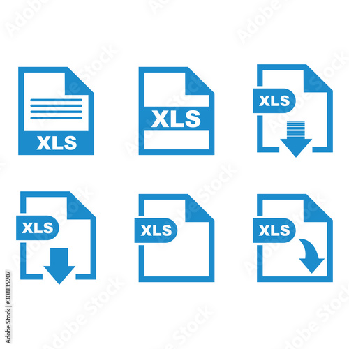 XLS file format icon vector design symbol