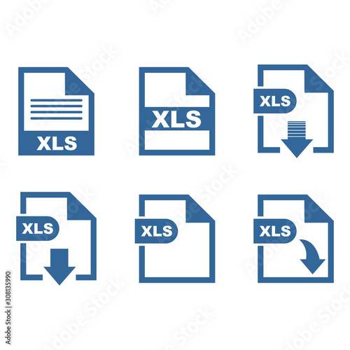 XLS file format icon vector design symbol
