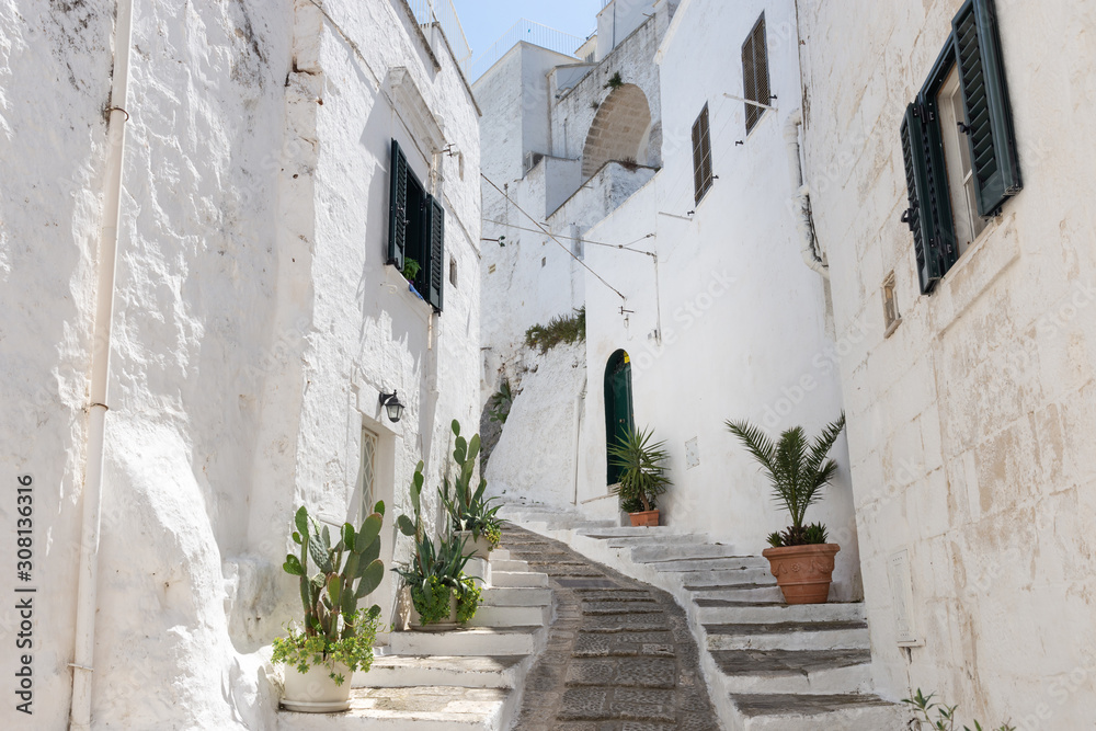 Fototapeta premium Biała wioska Ostuni w Apulii we Włoszech