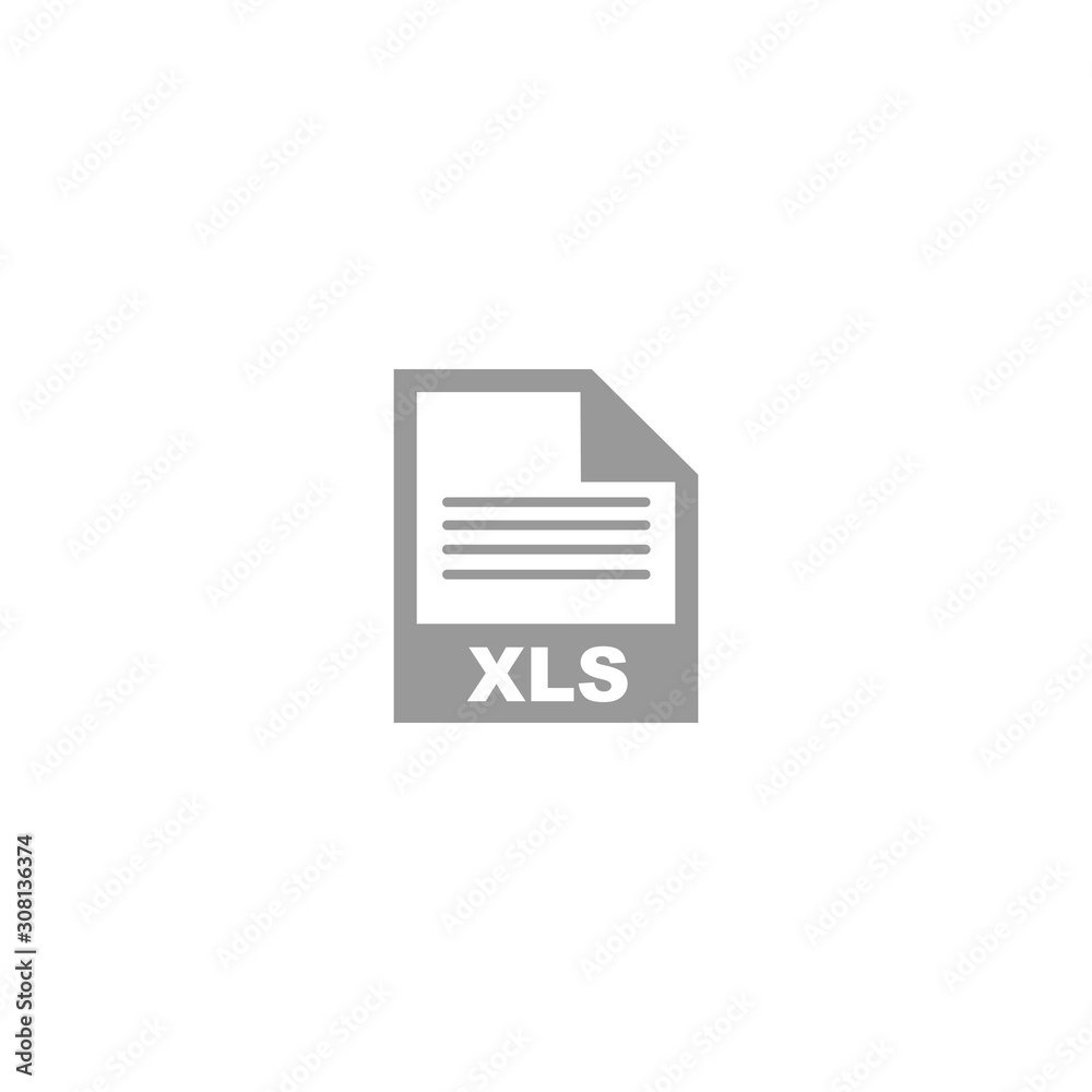 XLS file format icon vector design symbol XLS file format icon vector design symbol