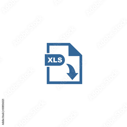XLS file format icon vector design symbol