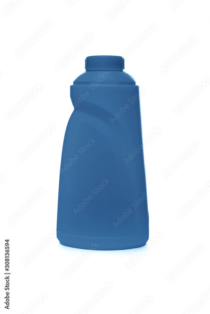 Plastic bottle with detergent or detergent on white background. Plastic bottle with detergent or detergent on white background.