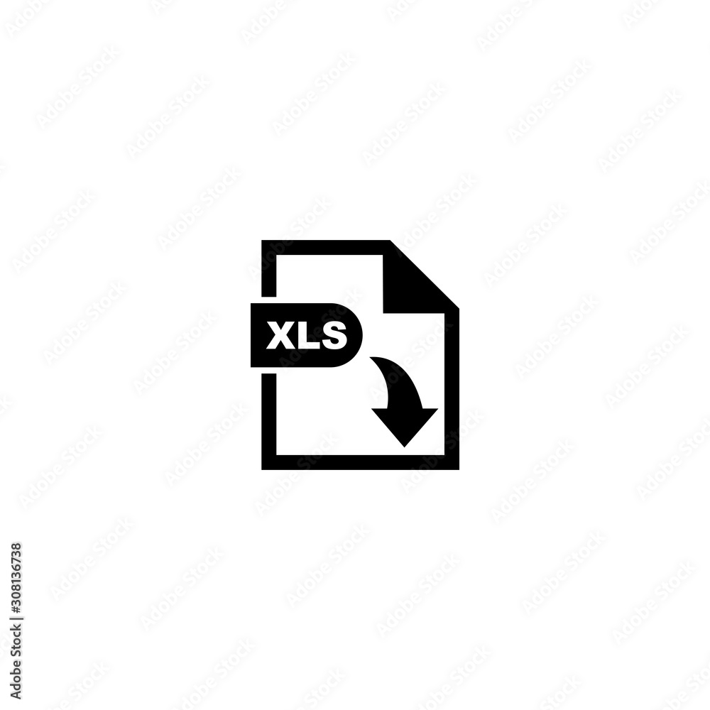 XLS file format icon vector design symbol XLS file format icon vector design symbol