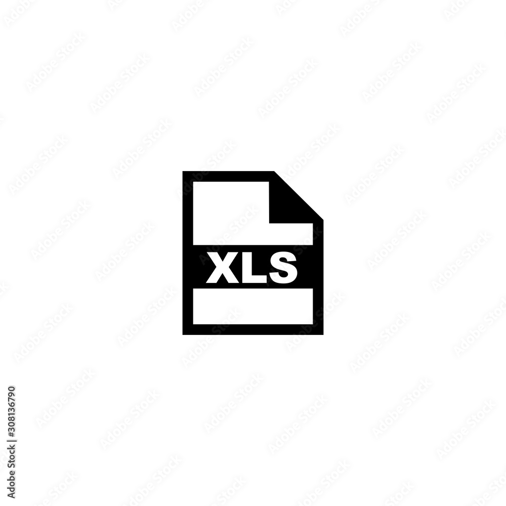 XLS file format icon vector design symbol XLS file format icon vector design symbol