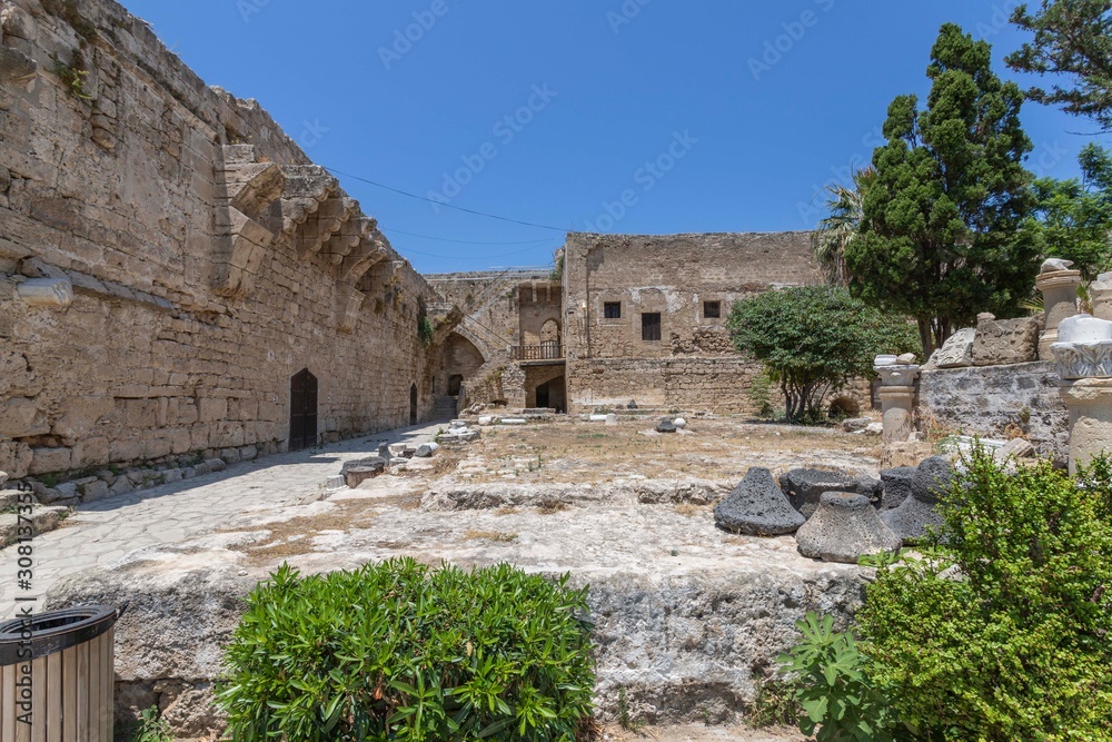 Kyrenia Castle courtyard in Kyrenia, Cyprus