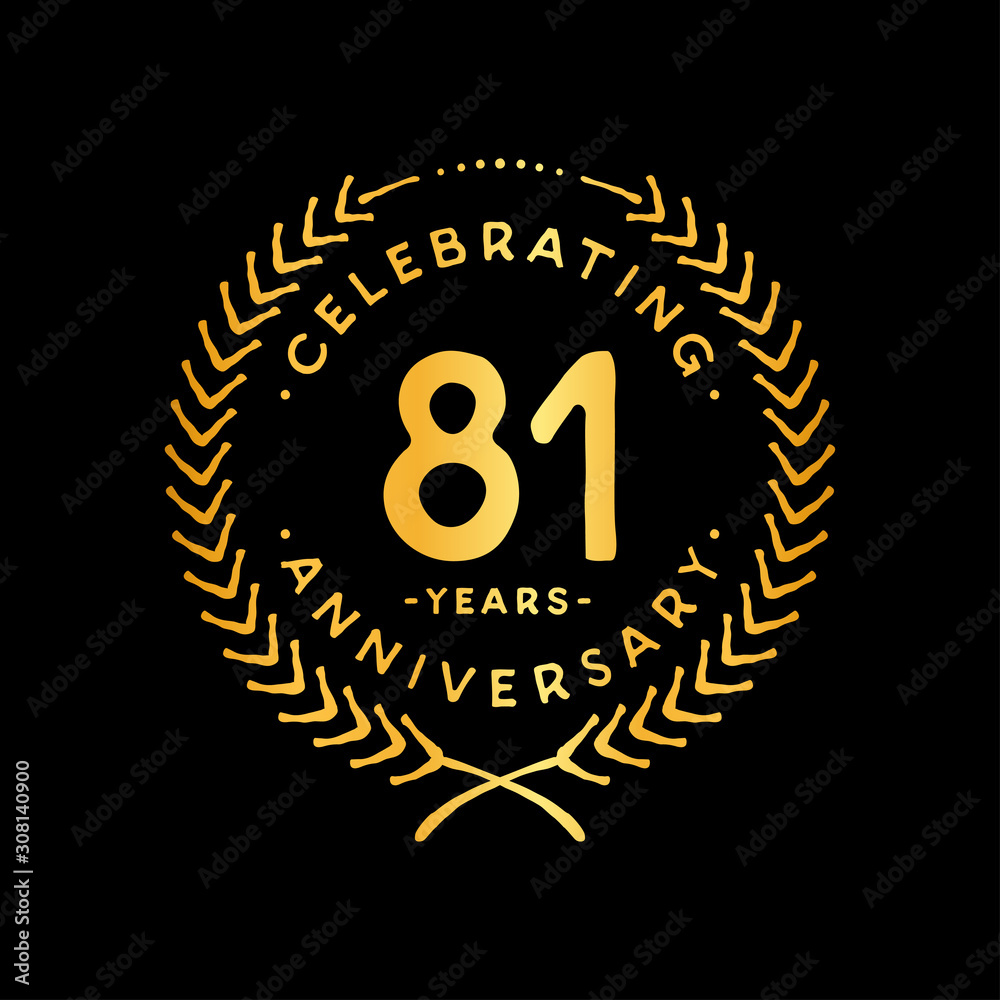 81 years design template. 81st vector and illustration. 81 years design template. 81st vector and illustration.