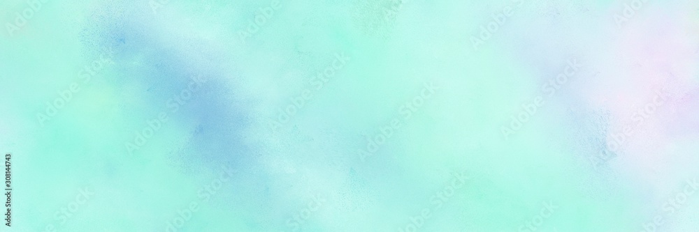 banner abstract diffuse texture background with pale turquoise, lavender and sky blue color. can be used as wallpaper, poster or canvas art