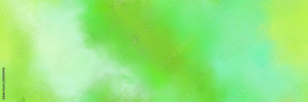 abstract pastel green, tea green and pale green colored diffuse painted banner background. can be used as texture, background element or wallpaper