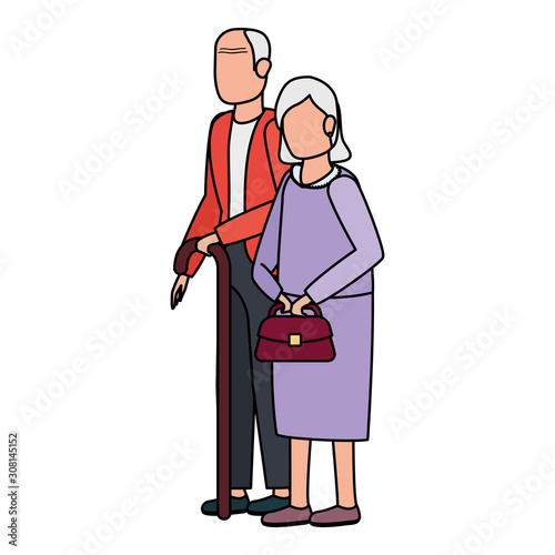 cute grand parents avatars characters