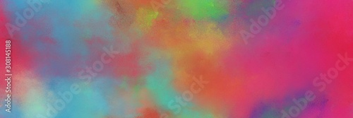 broadly painted banner texture background with indian red, slate gray and medium aqua marine color. can be used as texture, background element or wallpaper