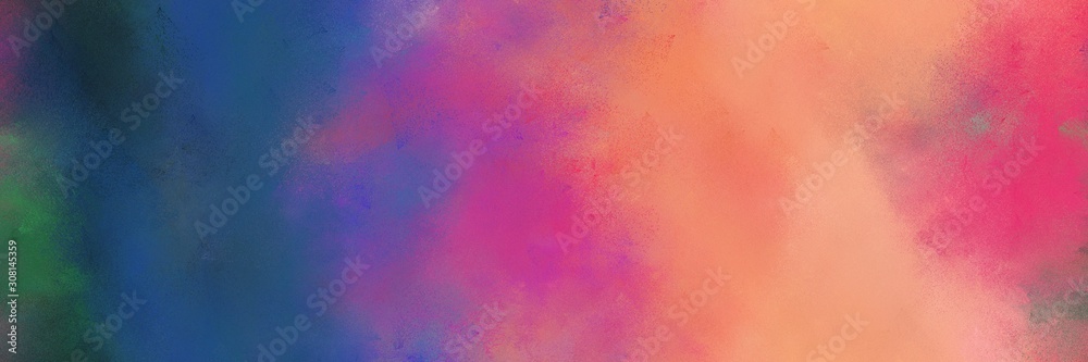 abstract pale violet red, dark slate gray and light coral colored diffuse painted banner background. can be used as wallpaper, poster or canvas art