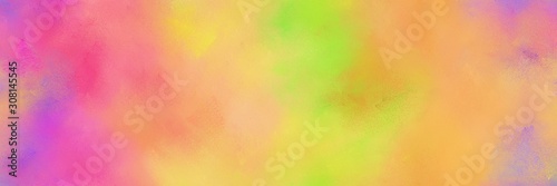 abstract diffuse painted banner background with sandy brown  orchid and pale violet red color. can be used as texture  background element or wallpaper