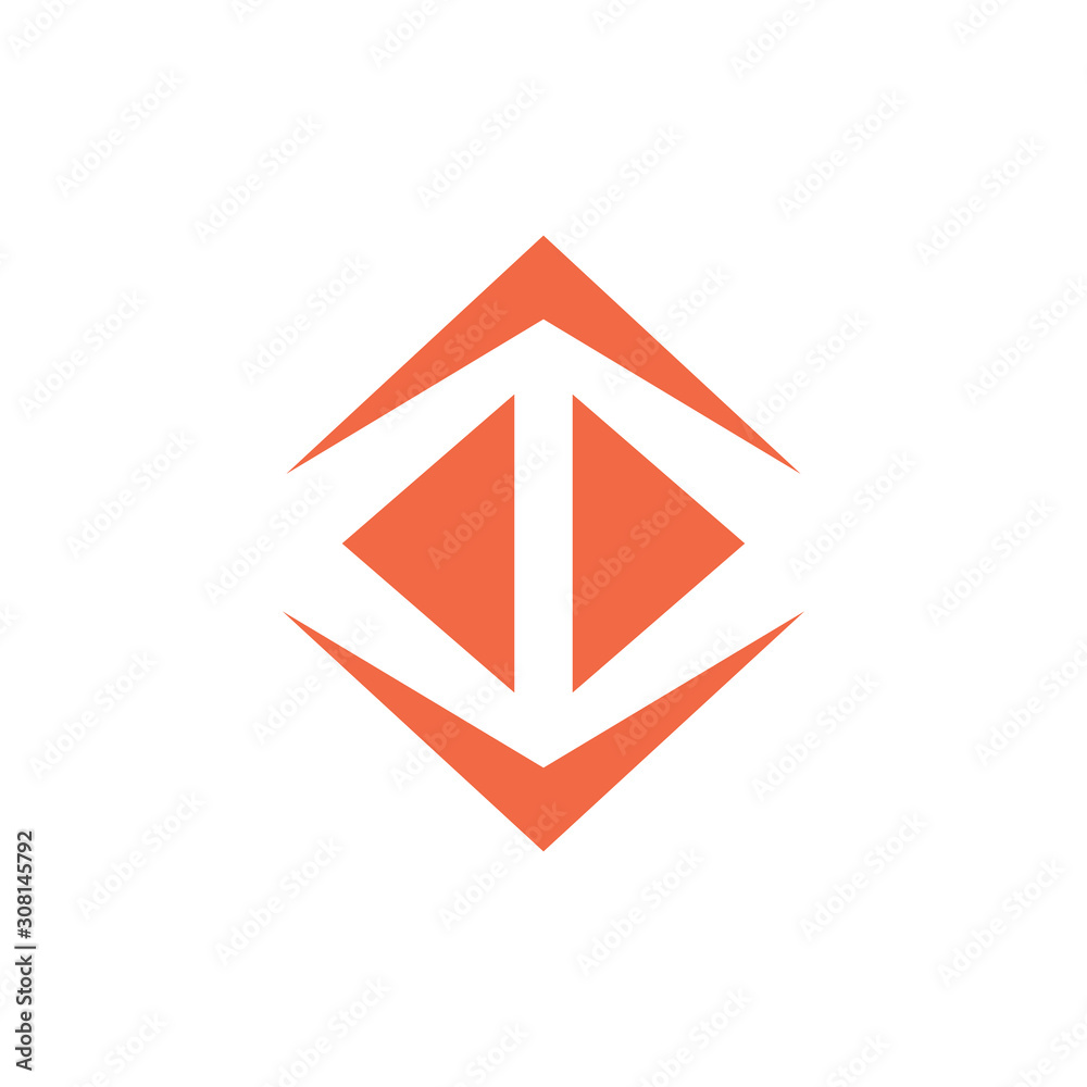 arrow geometric polygonal triangles logo vector arrow geometric polygonal triangles logo vector