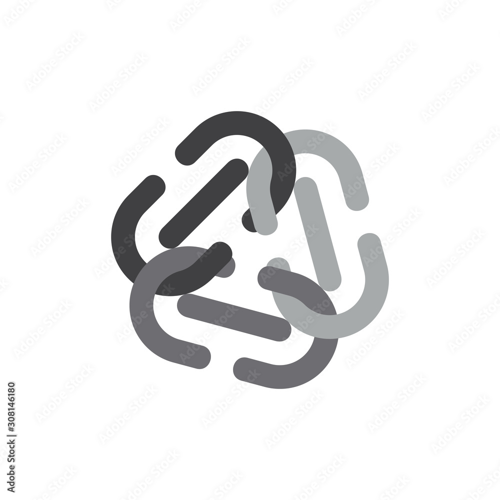 chain simple geometric design symbol vector chain simple geometric design symbol vector