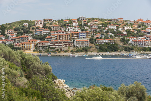 Panorama of town of Pyrgadikia at Chalkidiki  Greece