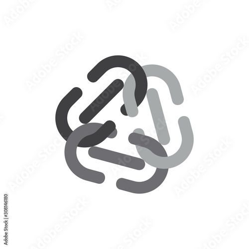 chain simple geometric design symbol vector