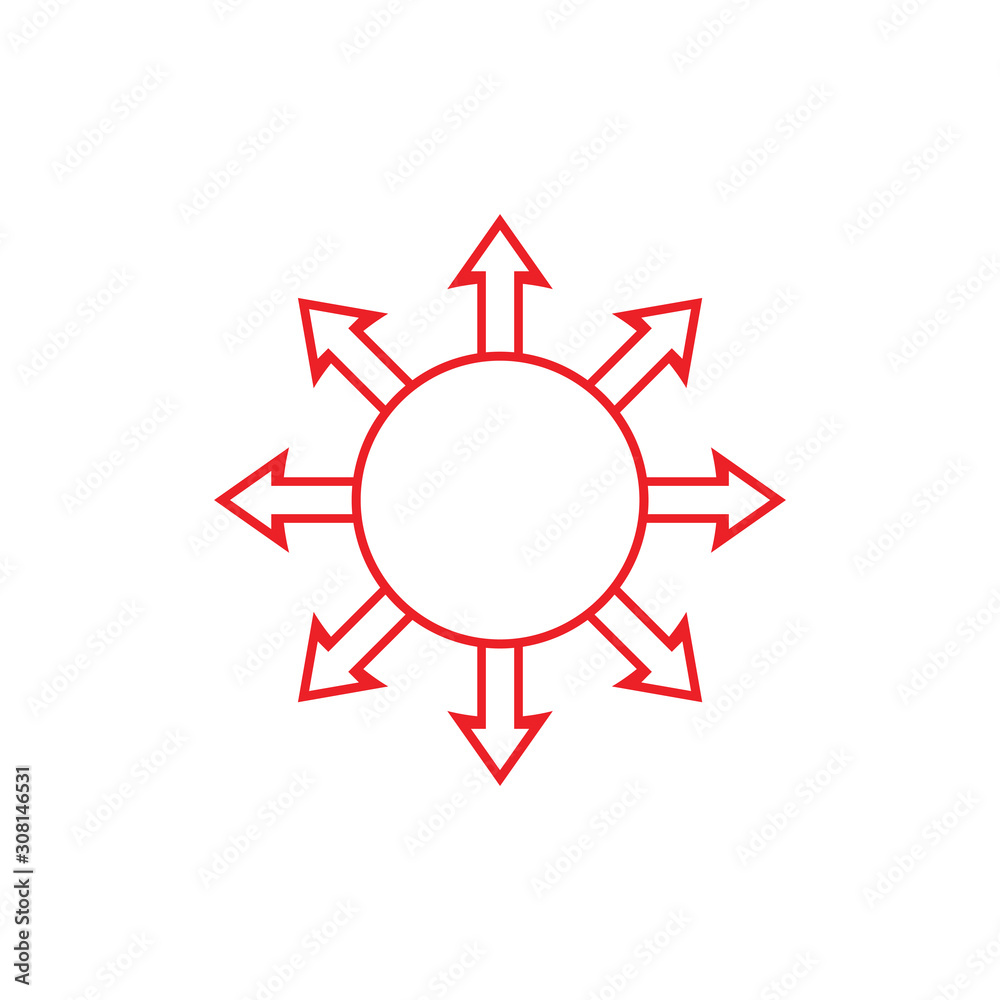 spread arrow swirl marketing symbol vector spread arrow swirl marketing symbol vector
