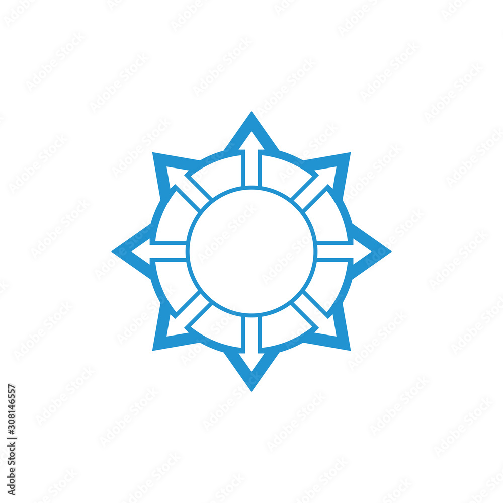 spread arrow swirl marketing symbol vector spread arrow swirl marketing symbol vector