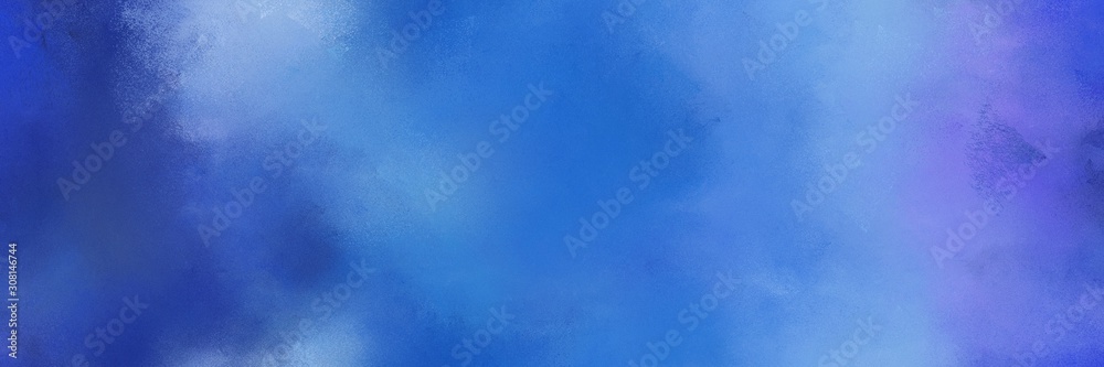 royal blue, sky blue and corn flower blue color painted banner background. diffuse painting can be used as texture, background element or wallpaper