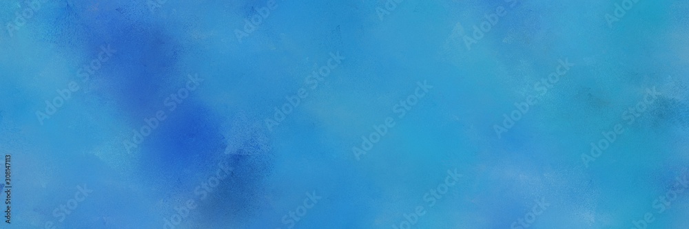 abstract steel blue, strong blue and corn flower blue colored diffuse painted banner background. can be used as texture, background element or wallpaper