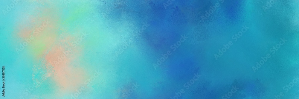 diffuse painted banner texture background with steel blue, ash gray and sky blue color. can be used as texture, background element or wallpaper