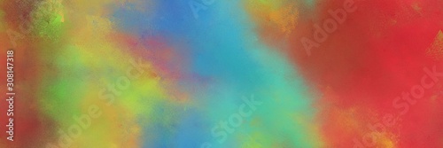 abstract diffuse painted banner background with moderate red, steel blue and cadet blue color. can be used as texture, background element or wallpaper