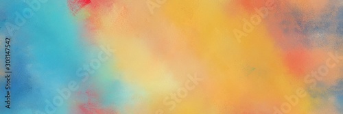 abstract diffuse painted banner background with burly wood, cadet blue and sandy brown color. can be used as wallpaper, poster or canvas art