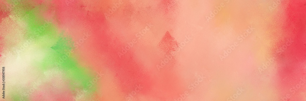 abstract dark salmon, moderate red and pale golden rod colored diffuse painted banner background. can be used as texture, background element or wallpaper