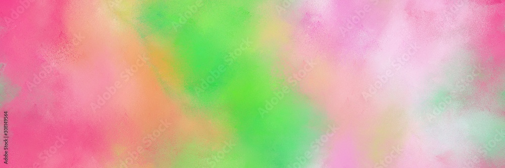 diffuse painted banner texture background with tan, pastel green and pastel pink color. can be used as texture, background element or wallpaper
