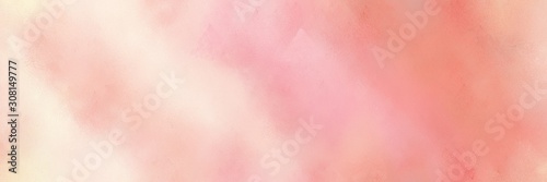 abstract diffuse painted banner background with baby pink, dark salmon and burly wood color. can be used as wallpaper, poster or canvas art