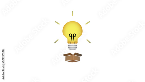 think outside the box ilustration vector