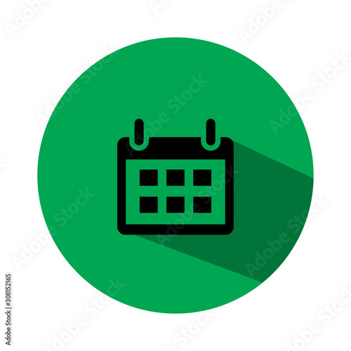 Calendar flat icon. Design template vector