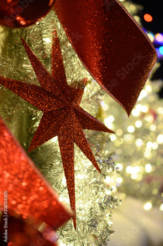 Close up of ornament with bokeh background 