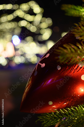 Close up of ornament with bokeh background 