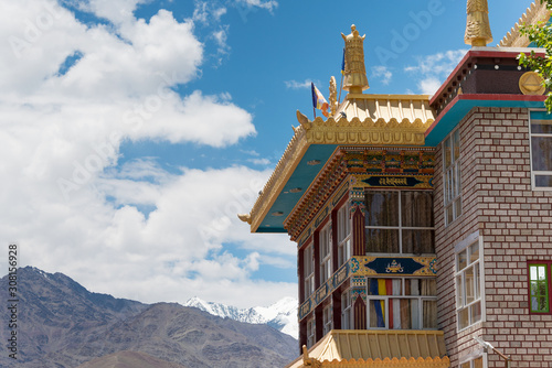 Ladakh, India - Jul 03 2019 - Karma Dupgyud Choeling Monastery in Choglamsar, Ladakh, Jammu and Kashmir, India. photo