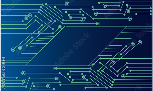 Abstract background  connecting dots and lines. Connection science background, circuit board background technology, Vector illustration design digital technology. with drak blue template