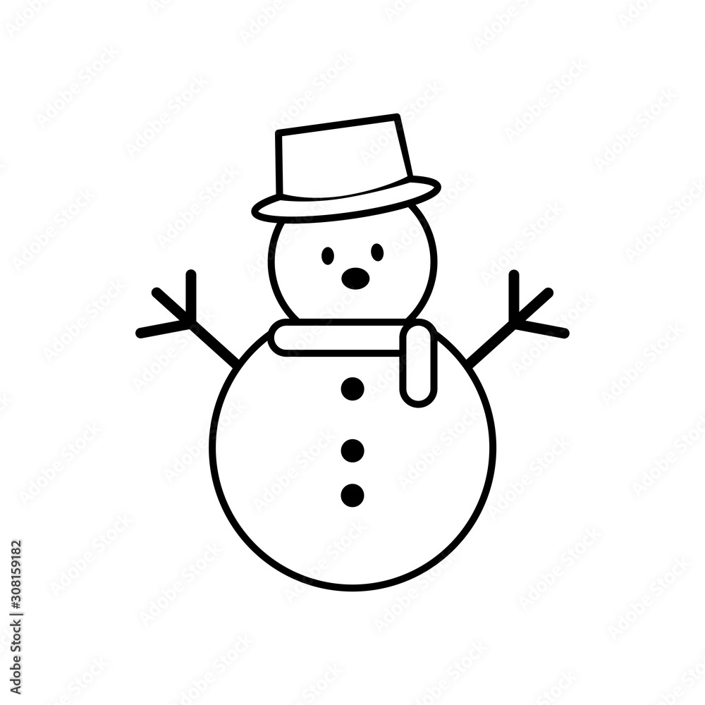 Snowman icon. Design template vector Snowman icon. Design template vector