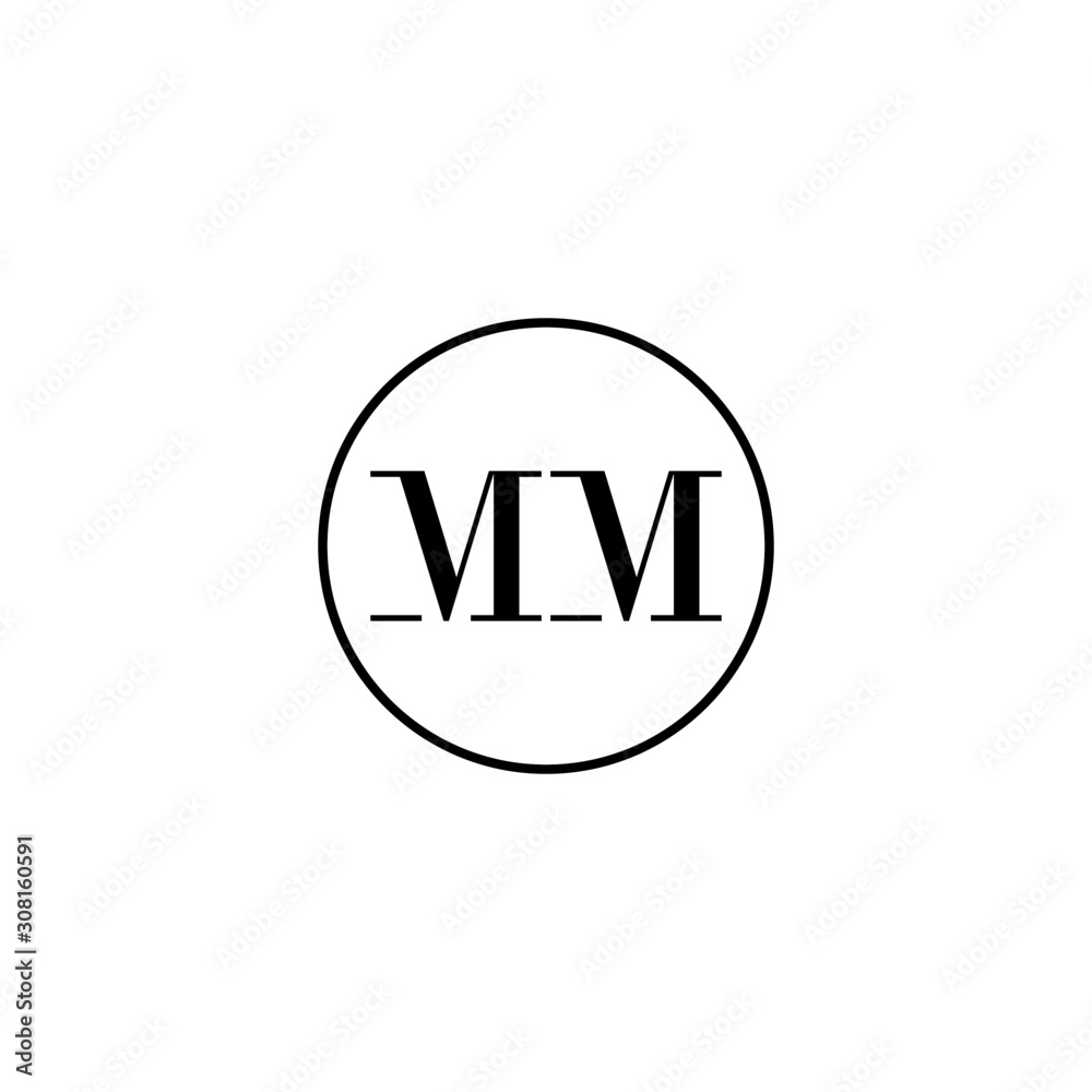 Letter MM initial monogram logo design, wedding, fashion, make up