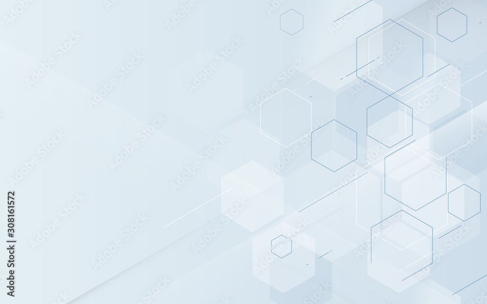 Fototapeta premium Abstract geometric technology digital hi tech concept background. Space for your text