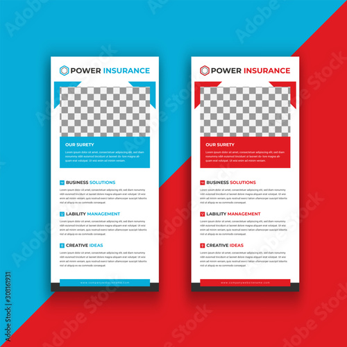 Dl rack card vector template